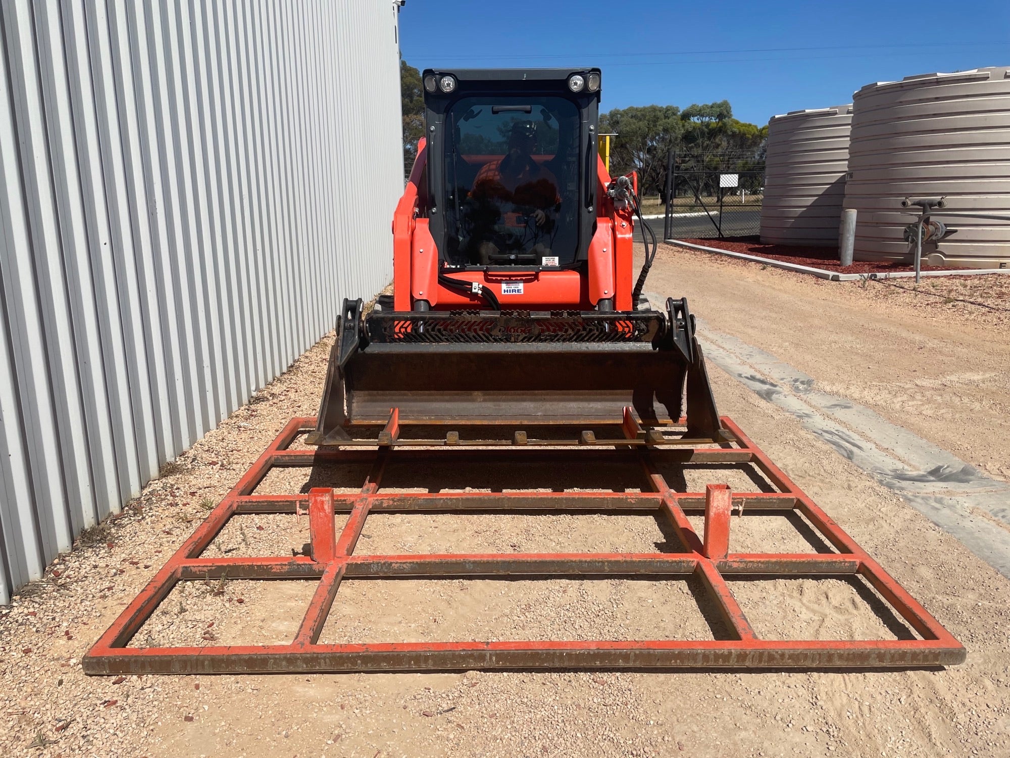 Level Bar to suit Kubota SSV65 Skid Steer For Hire Growers Services Hire
